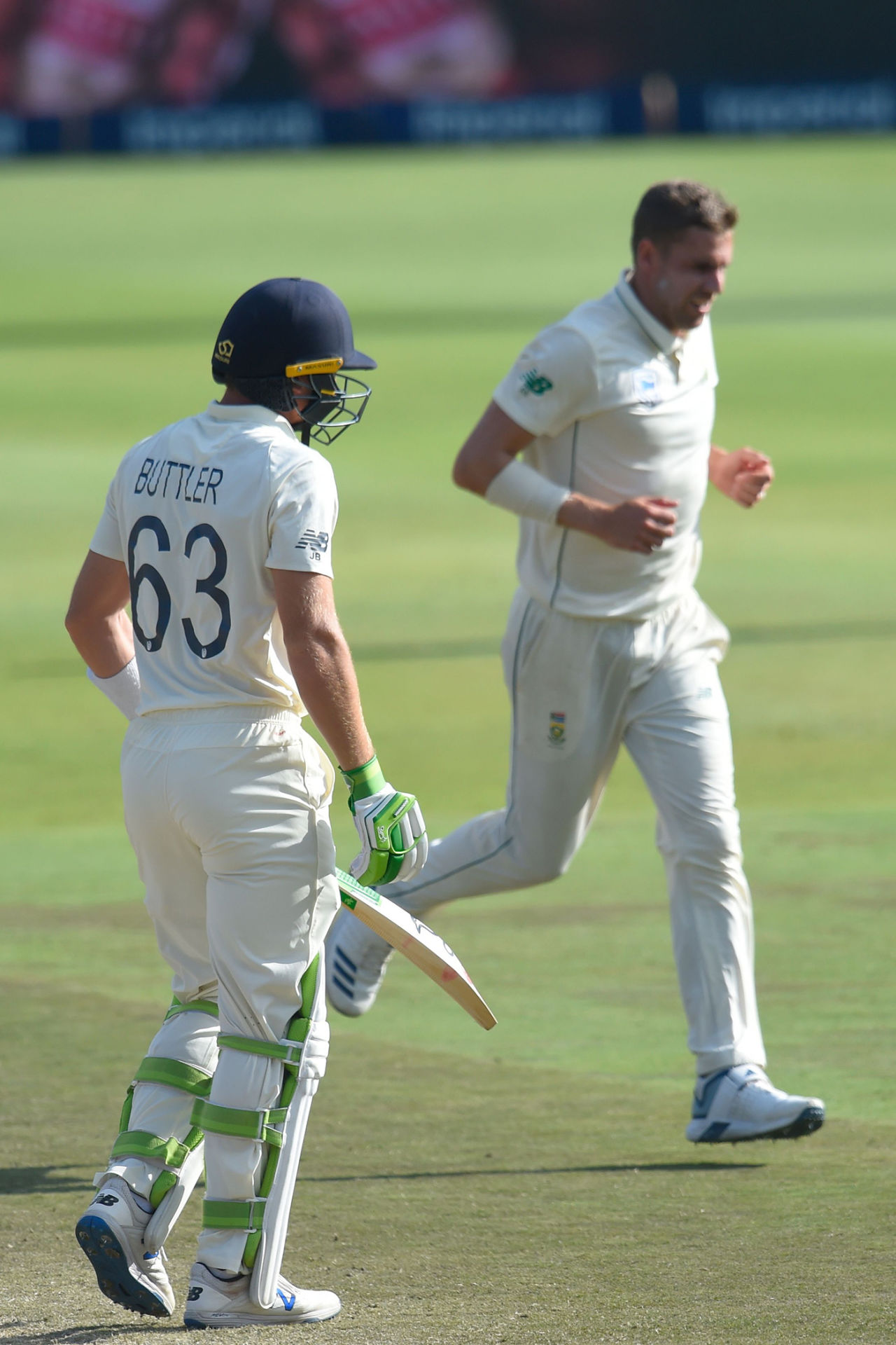 Jos Buttler fell to Anrich Nortje, South Africa v England, 4th Test, Day 3, Johannesburg, January 26, 2020