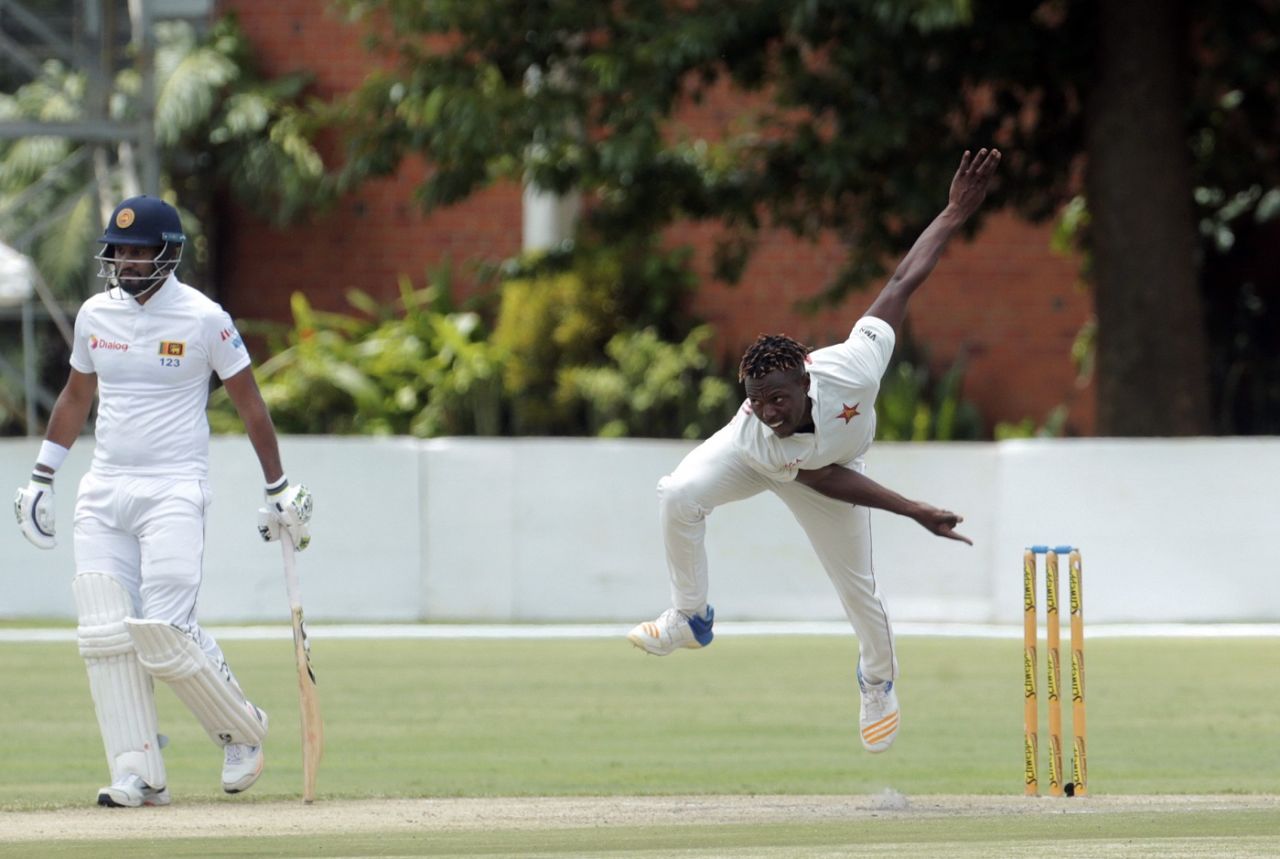 Victor Nyauchi lets it rip, Zimbabwe v Sri Lanka, 2nd Test, Harare, 2nd day, January 28, 2020