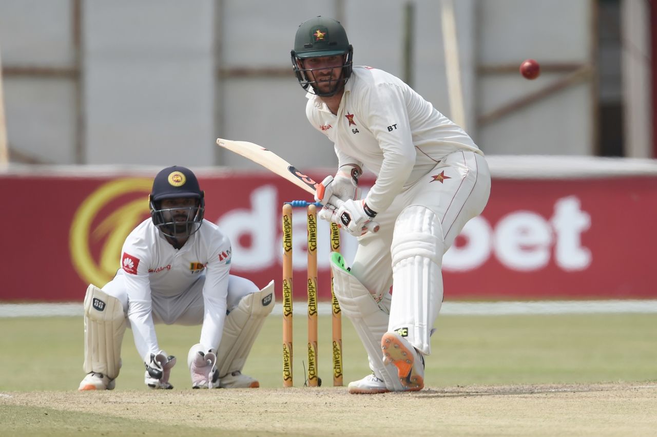 Brendan Taylor gets ready to face a ball, Zimbabwe v Sri Lanka, 2nd Test, Harare, 4th day, January 30, 2020