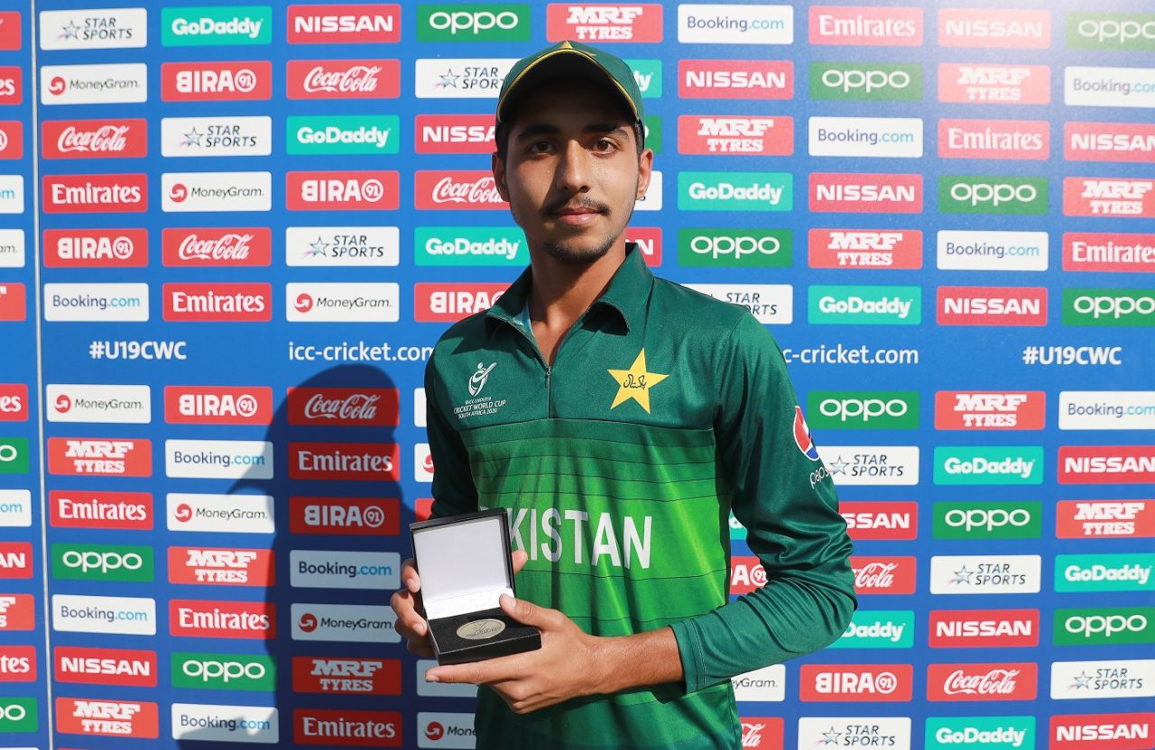 Mohammad Huraira was named the Player of the Match, Pakistan v Afghanistan, quarter-final, Under-19 World Cup, Benoni, January 31, 2020