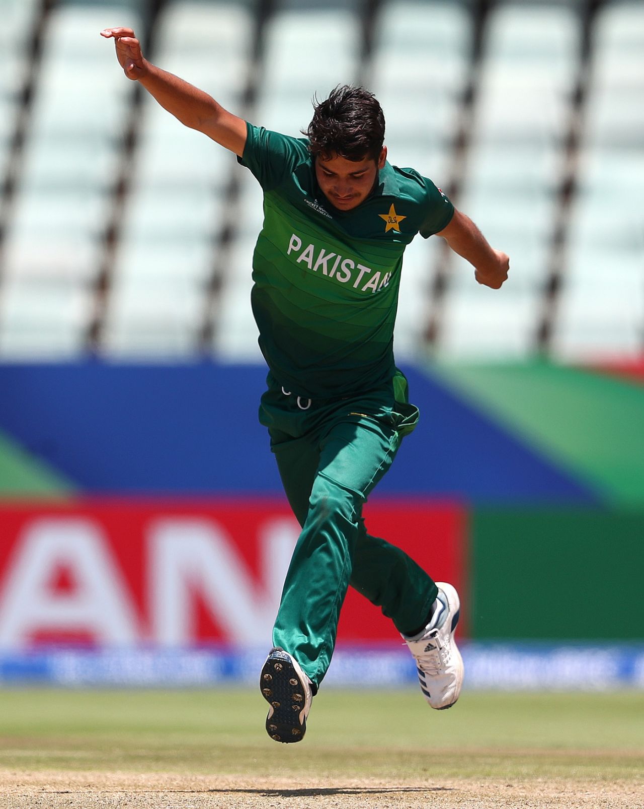 Mohammad Amir Khan is delighted after taking a wicket, Afghanistan U-19 v Pakistan U-19, Super League quarter-final, Under-19 World Cup, Benoni, January 31, 2020