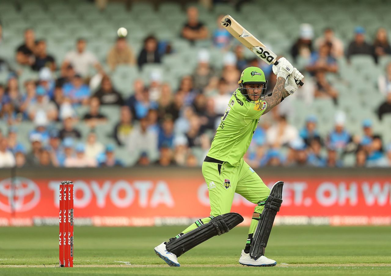 Alex Hales' strong finish to the tournament continued with a half-century, Adelaide Strikers v Sydney Thunder, Adelaide, The Knockout, BBL09, February 1, 2020