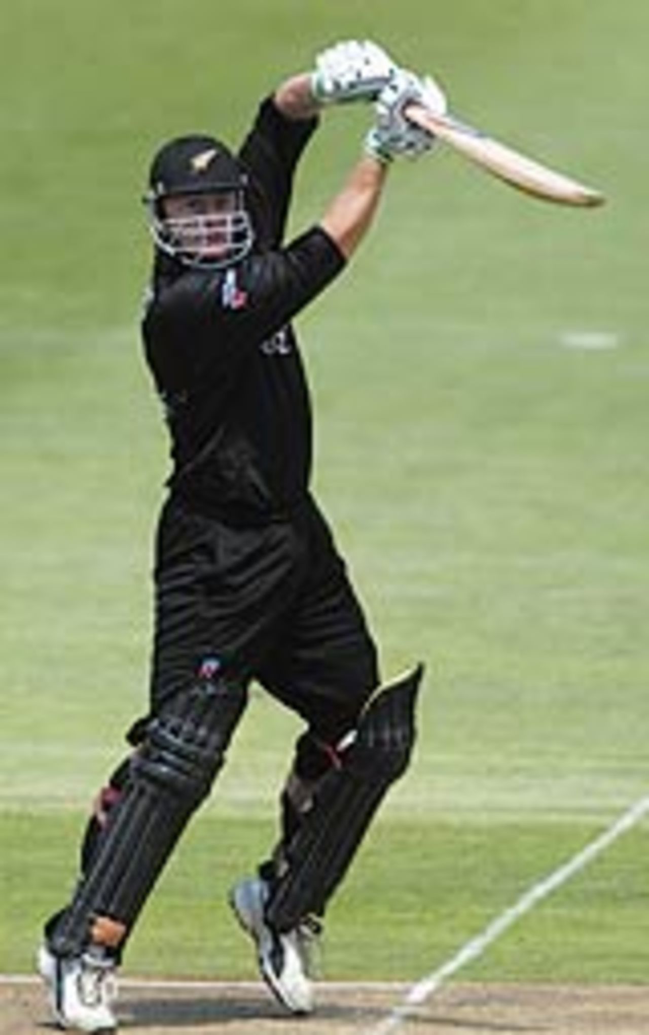 Scott Styris of New Zealand hits a four during the ICC Cricket World Cup, New Zealand v West Indies, St Georges Park, World Cup,February 13, 2003
