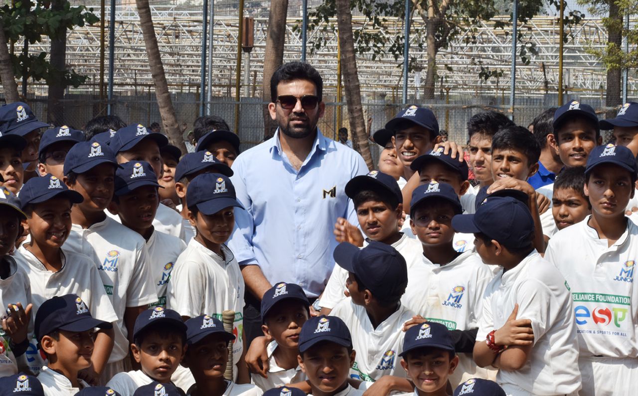 Zaheer Khan at a Mumbai Indians Junior grassroots programme at Cross Maidan, Mumbai, February 3, 2020