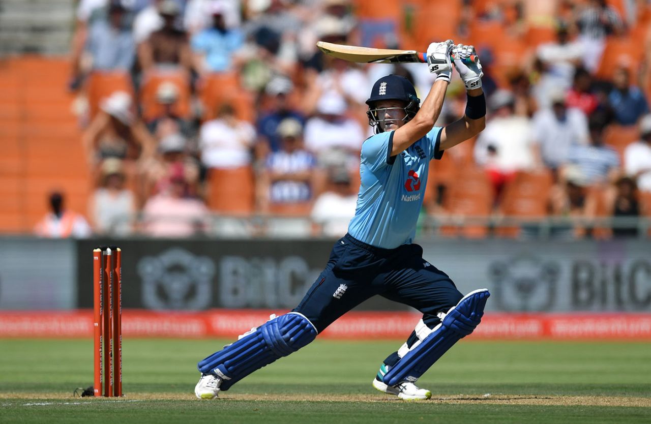 Joe Denly cuts through the off side, South Africa v England, 1st ODI, Cape Town, February 4, 2020