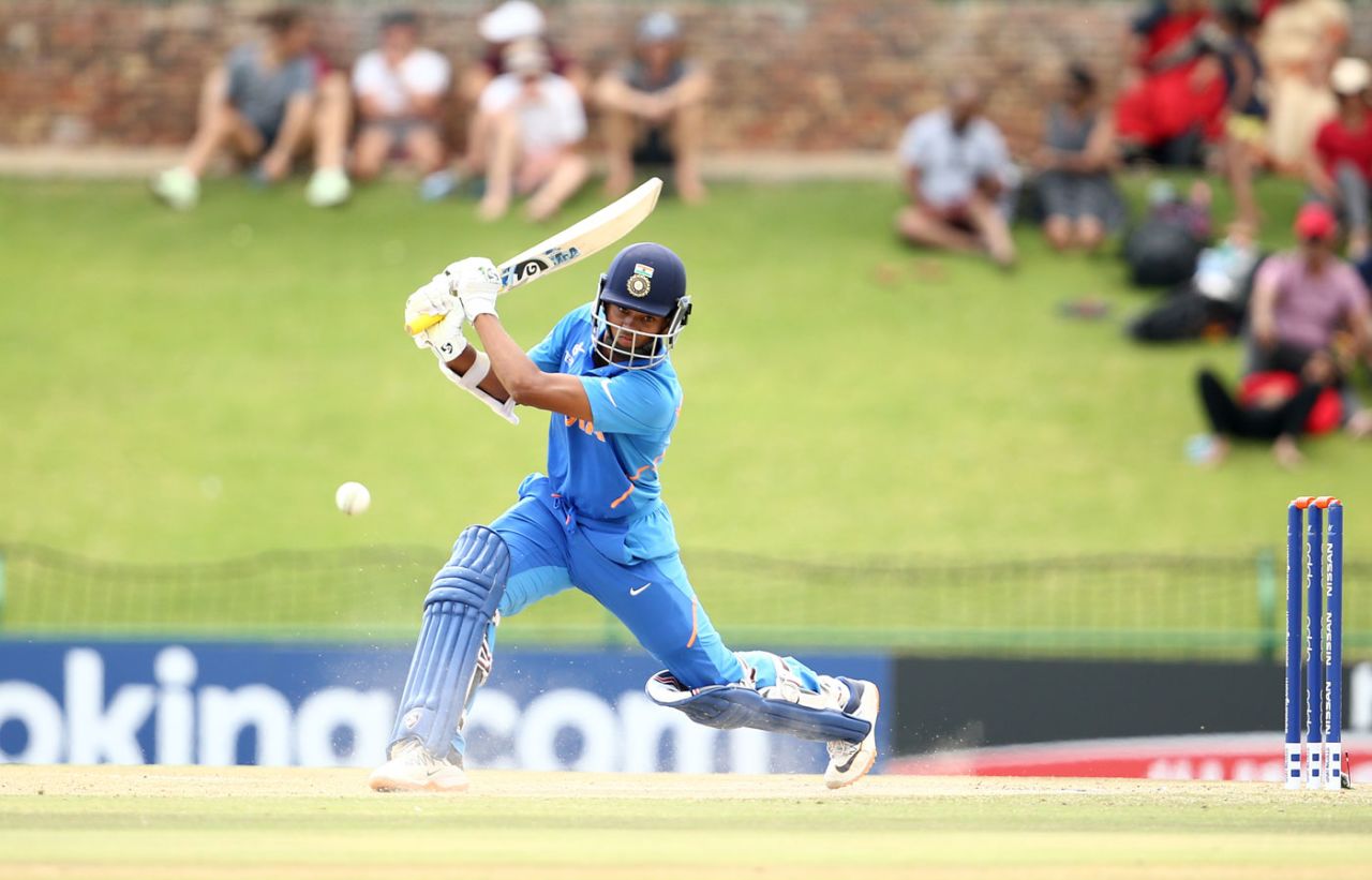 Yashasvi Jaiswal drills one through the off side, India v Pakistan, U-19 World Cup semi-final, Potchefstroom, February 4, 2020