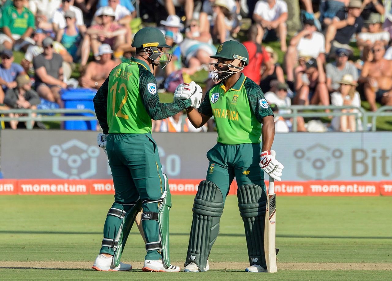 Temba Bavuma and Quinton de Kock were fluent in their partnership, South Africa v England, 1st ODI, Cape Town, February 4, 2020