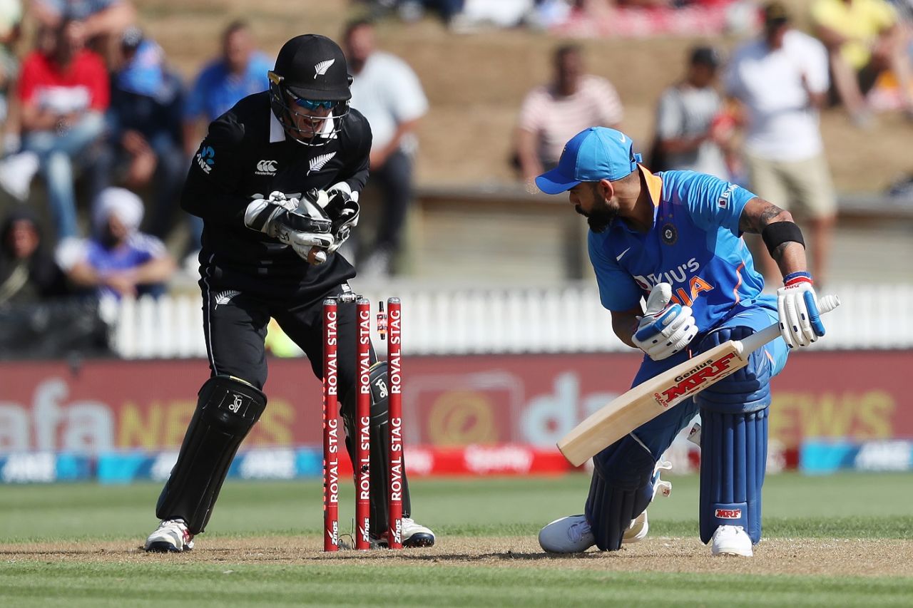 Ish Sodhi foxed Virat Kohli with a ripping googly, New Zealand v India, 1st ODI, Hamilton, February 5, 2020