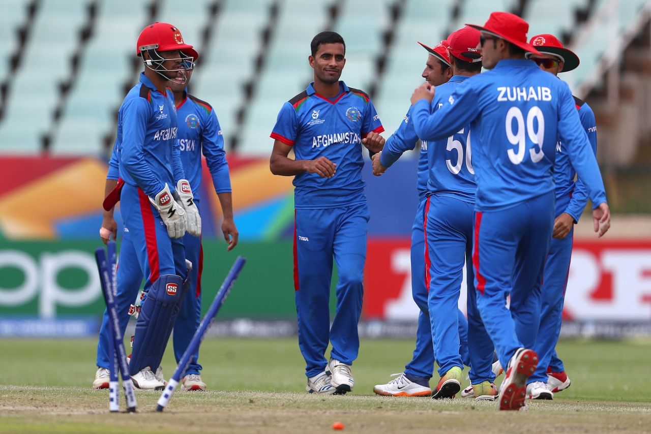 Shafiqullah Ghafari picked up four top- and middle-order wickets, South Africa v Afghanistan, Under-19 World Cup 2020, 7th Place Play-off, Benoni, February 5, 2020