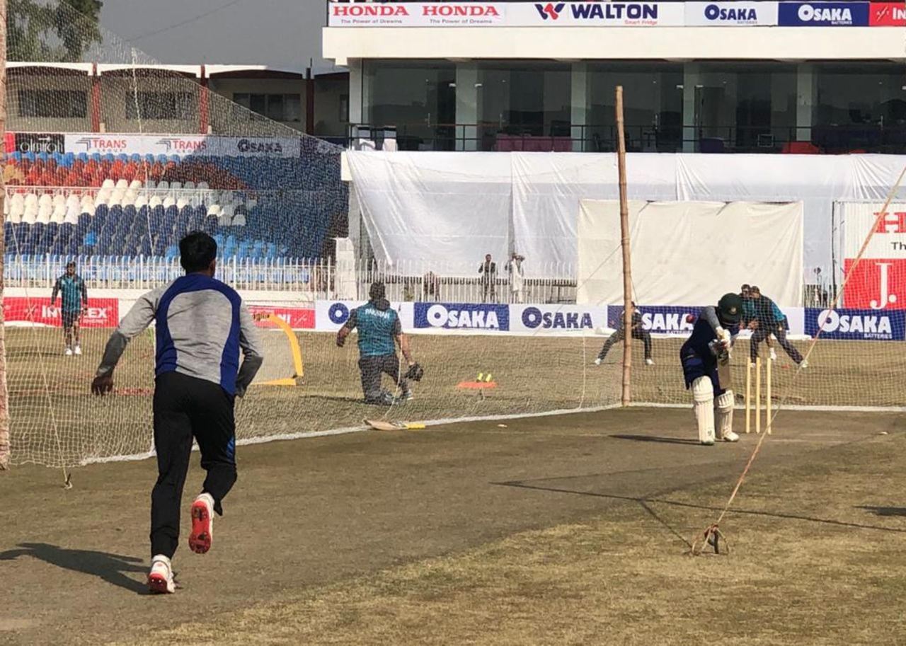 Mominul Haque bats in the nets, Rawalpindi, February 6, 2020