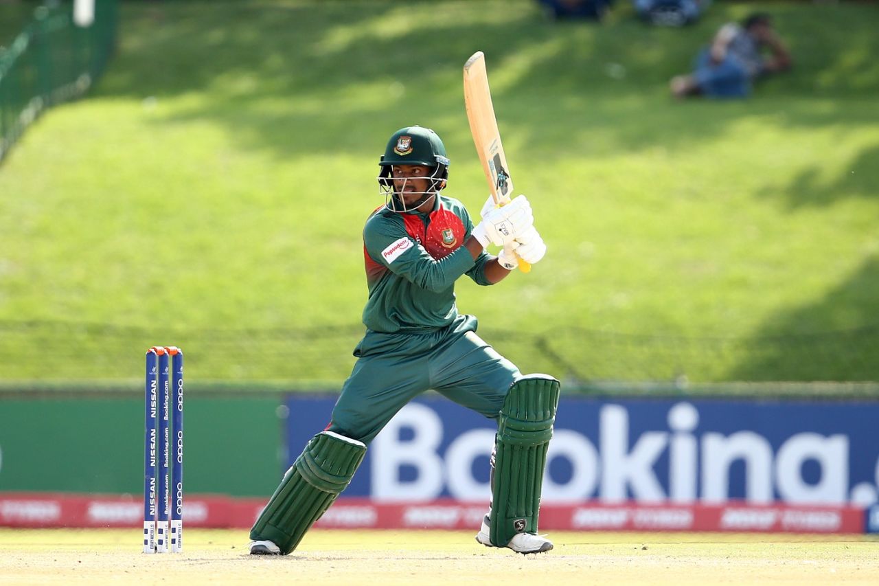 Mahmudul Hasan Joy cuts one away, Bangladesh U-19 v New Zealand U-19, U-19 World Cup, Potchefstroom, February 6, 2020