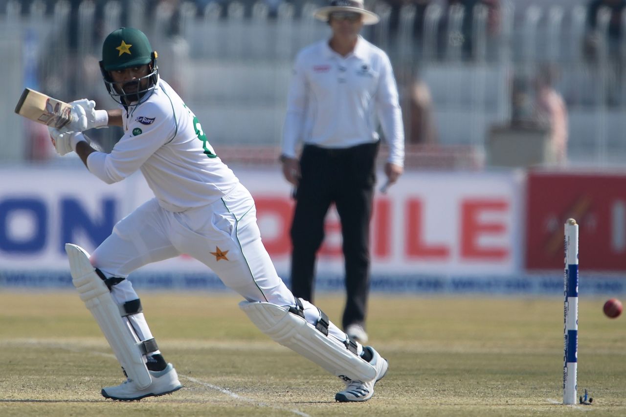 Haris Sohail guides the ball behind square, Pakistan v Bangladesh, 1st Test, Rawalpindi, February 9, 2020