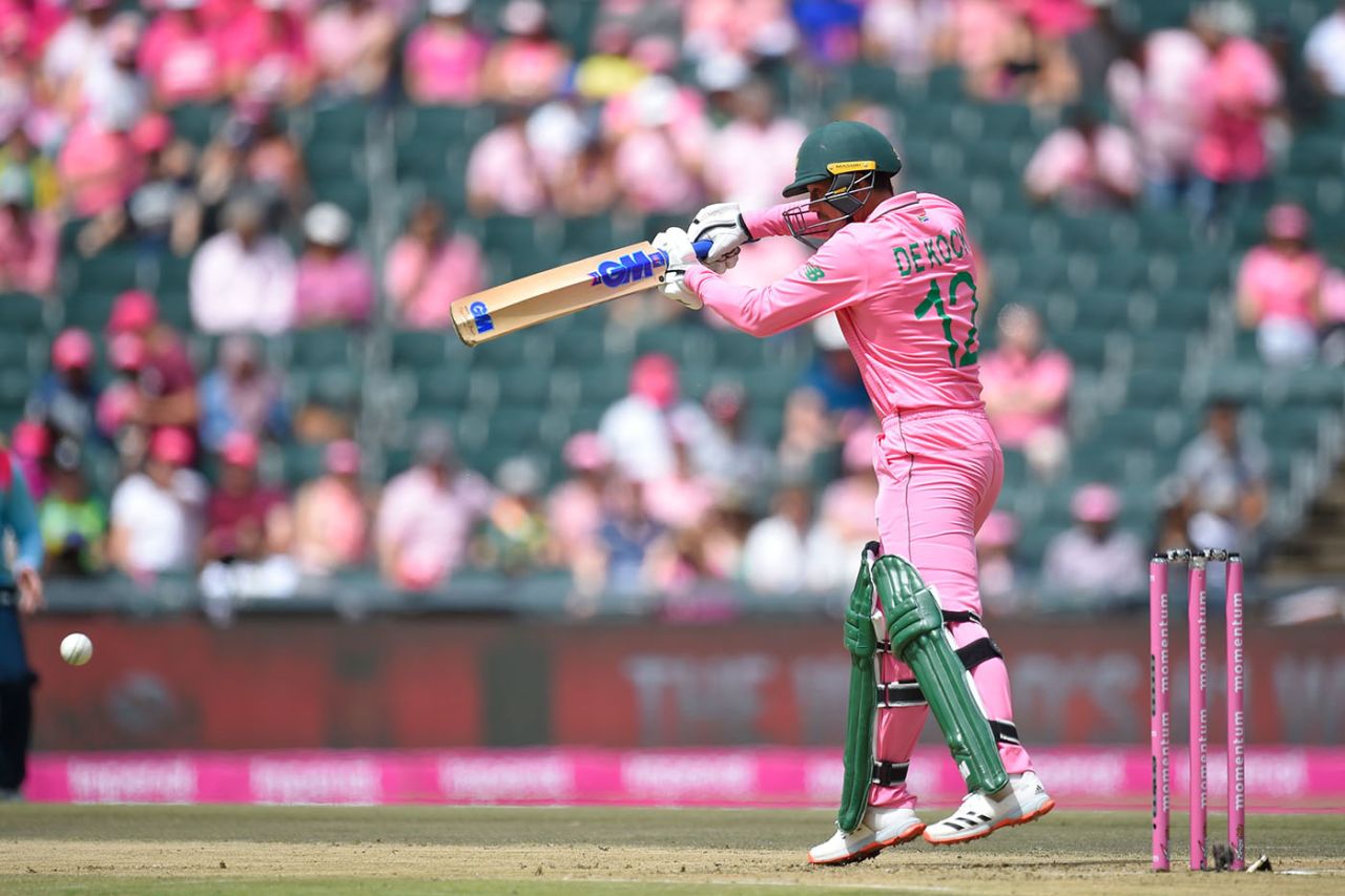 Quinton de Kock plays the cut shot, South Africa v England, 3rd ODI, Johannesburg, February 9, 2019