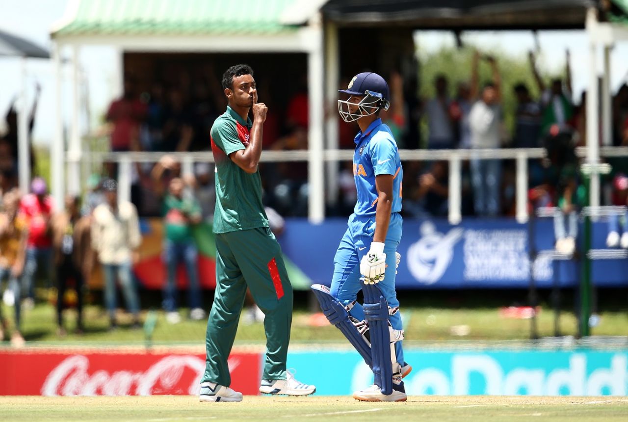 Shoriful Islam denied Yashasvi Jaiswal successive centuries, Bangladesh U-19s v India U-19s, Final, Potchefstroom, February 9, 2020