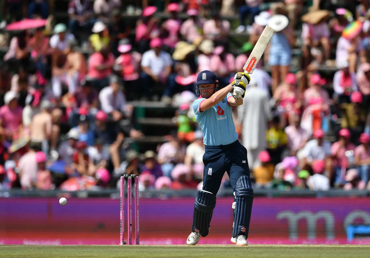 Jonny Bairstow carves one through the covers, South Africa v England, 3rd ODI, Johannesburg, February 9, 2019