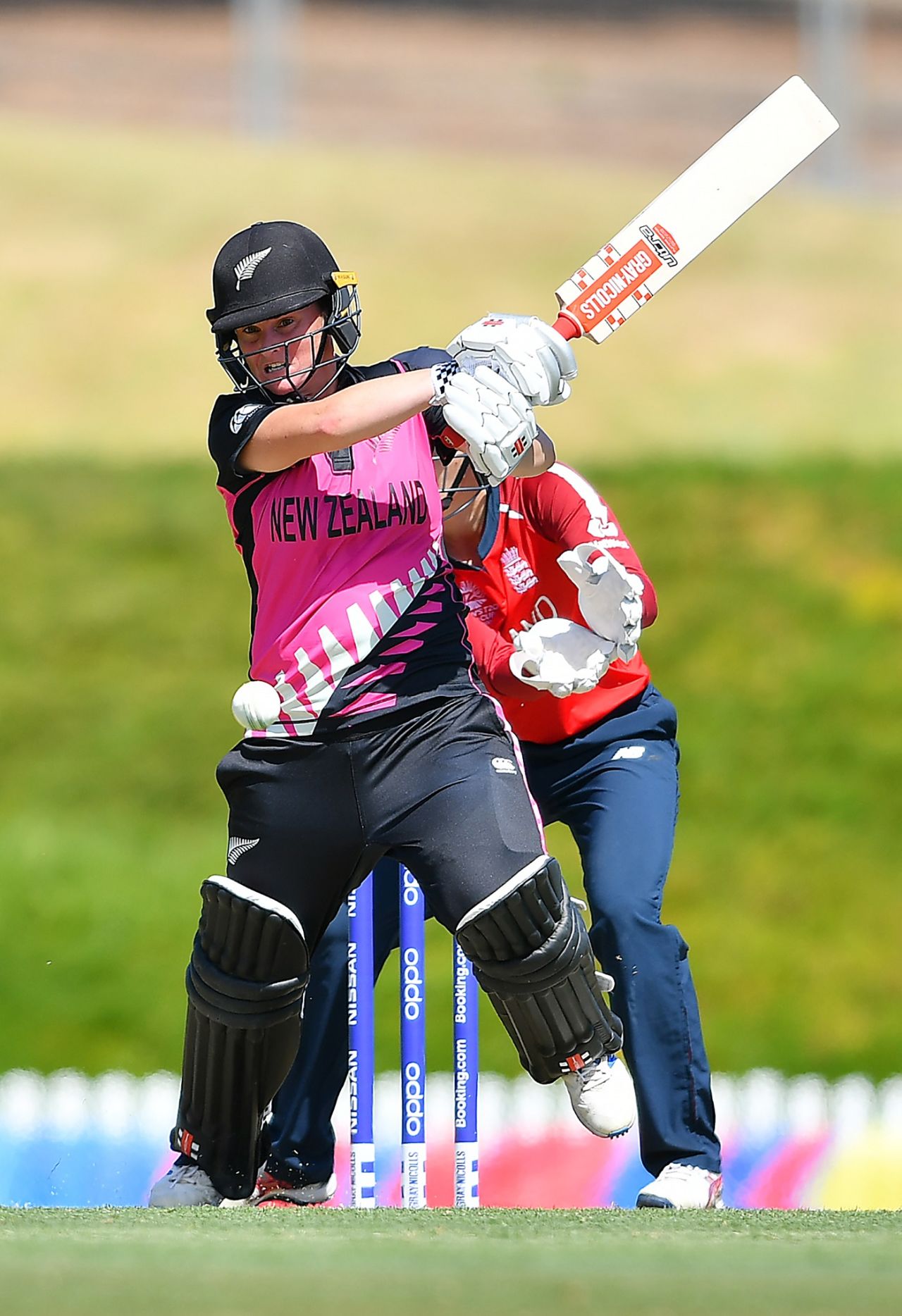 Katey Martin swats one away, England v New Zealand, Women's T20 World Cup warm-ups, Adelaide, February 16, 2020