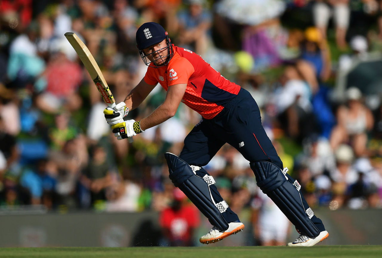 Jonny Bairstow works one to the leg side, South Africa v England, 3rd T20I, Centurion, February 16, 2020