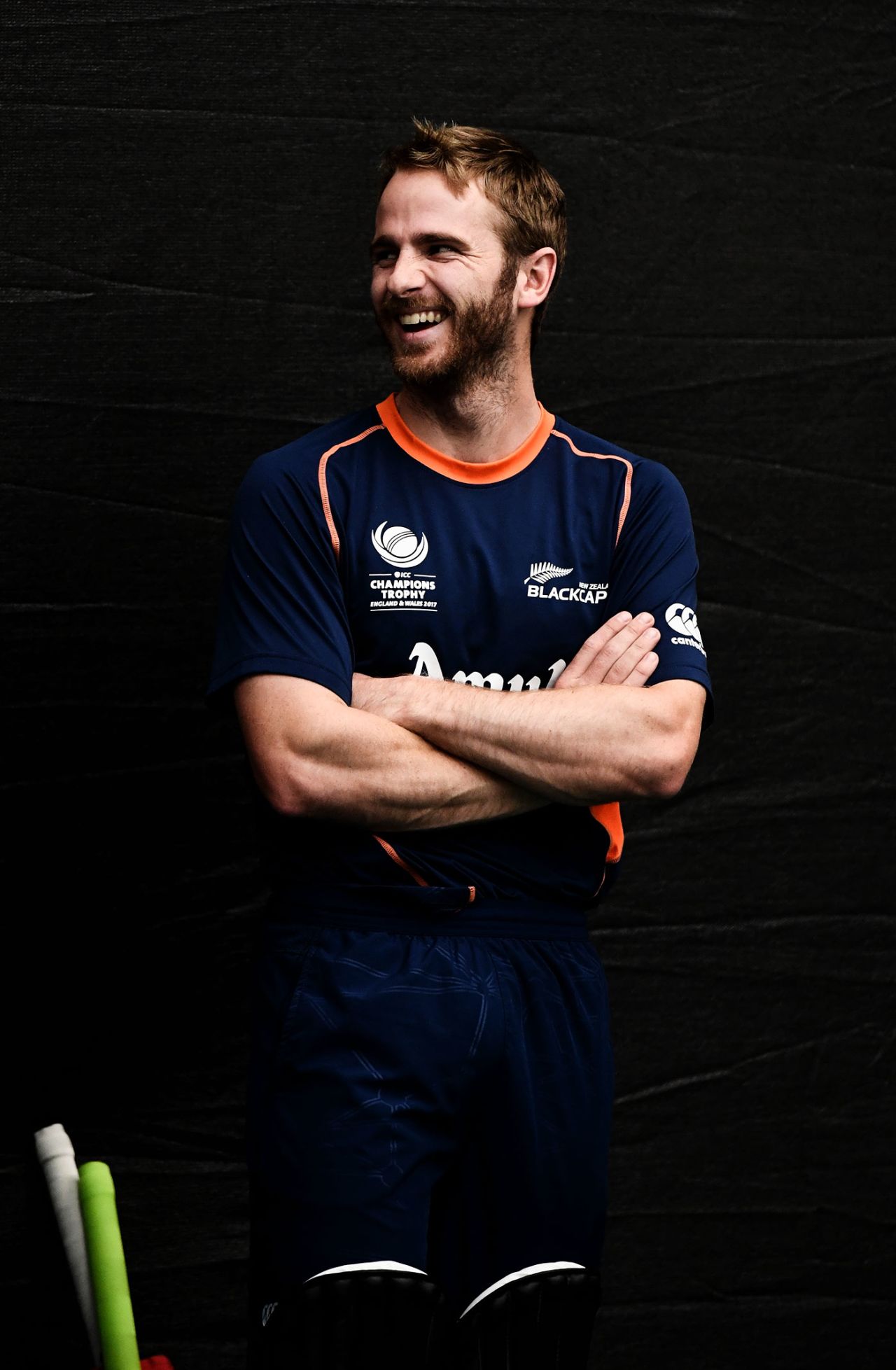 Kane Williamson laughs, Champions Trophy 2017, Cardiff, June 5, 2017