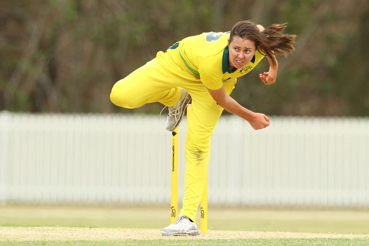 Molly Strano in action for Australia A, Australia A v India A, Allan Border Field, December 23, 2019