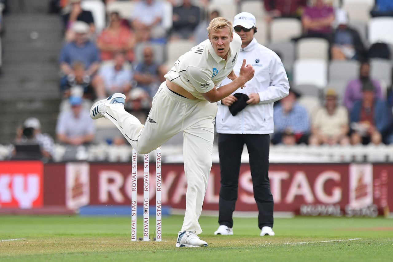 Kyle Jamieson bowls on Test debut, New Zealand v India, 1st Test, Wellington, 1st day, February 21, 2020