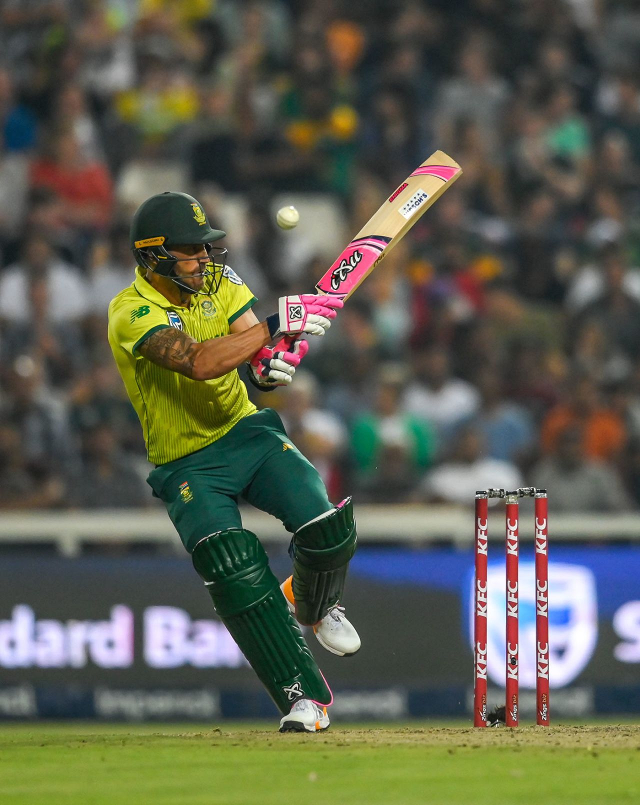 Faf du Plessis top-scored on his South Africa return, South Africa v Australia, 1st T20I, Johannesburg, February 21, 2020