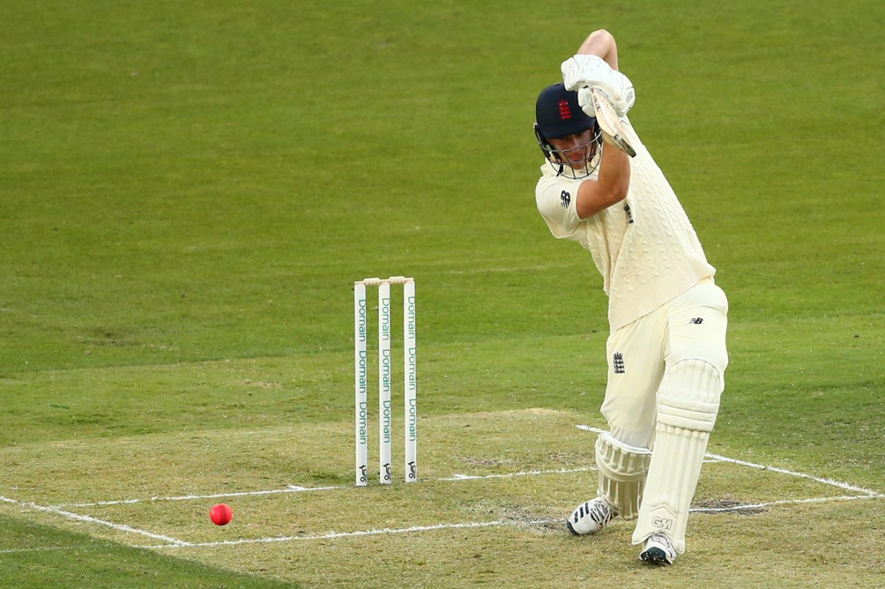 Dan Lawrence drives during his hundred, Australia A v England Lions, Tour match, MCG, February 22, 2020