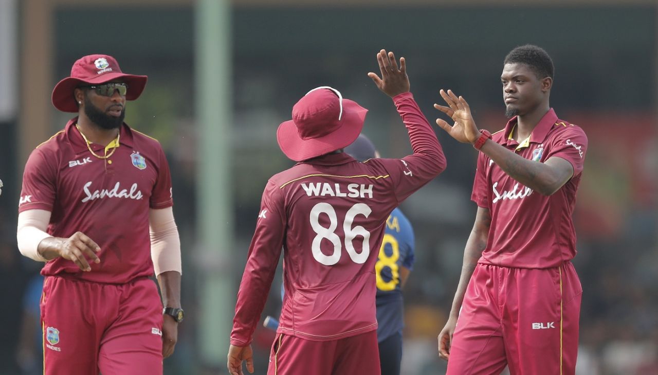 Alzarri Joseph struck crucial blows through the middle, Sri Lanka v West Indies, 1st ODI, Colombo (SSC), February 22, 2020