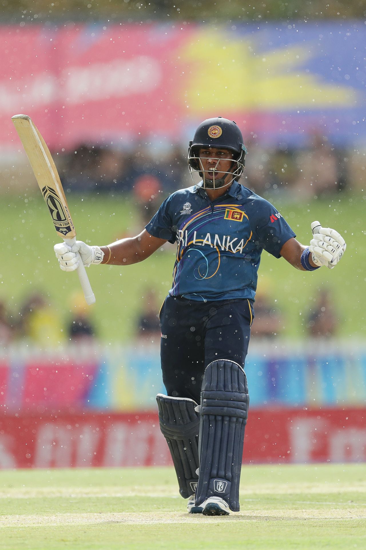 Chamari Atapattu celebrates her half-century, Australia v Sri Lanka, T20 World Cup, Group A, Perth, February 24, 2020
