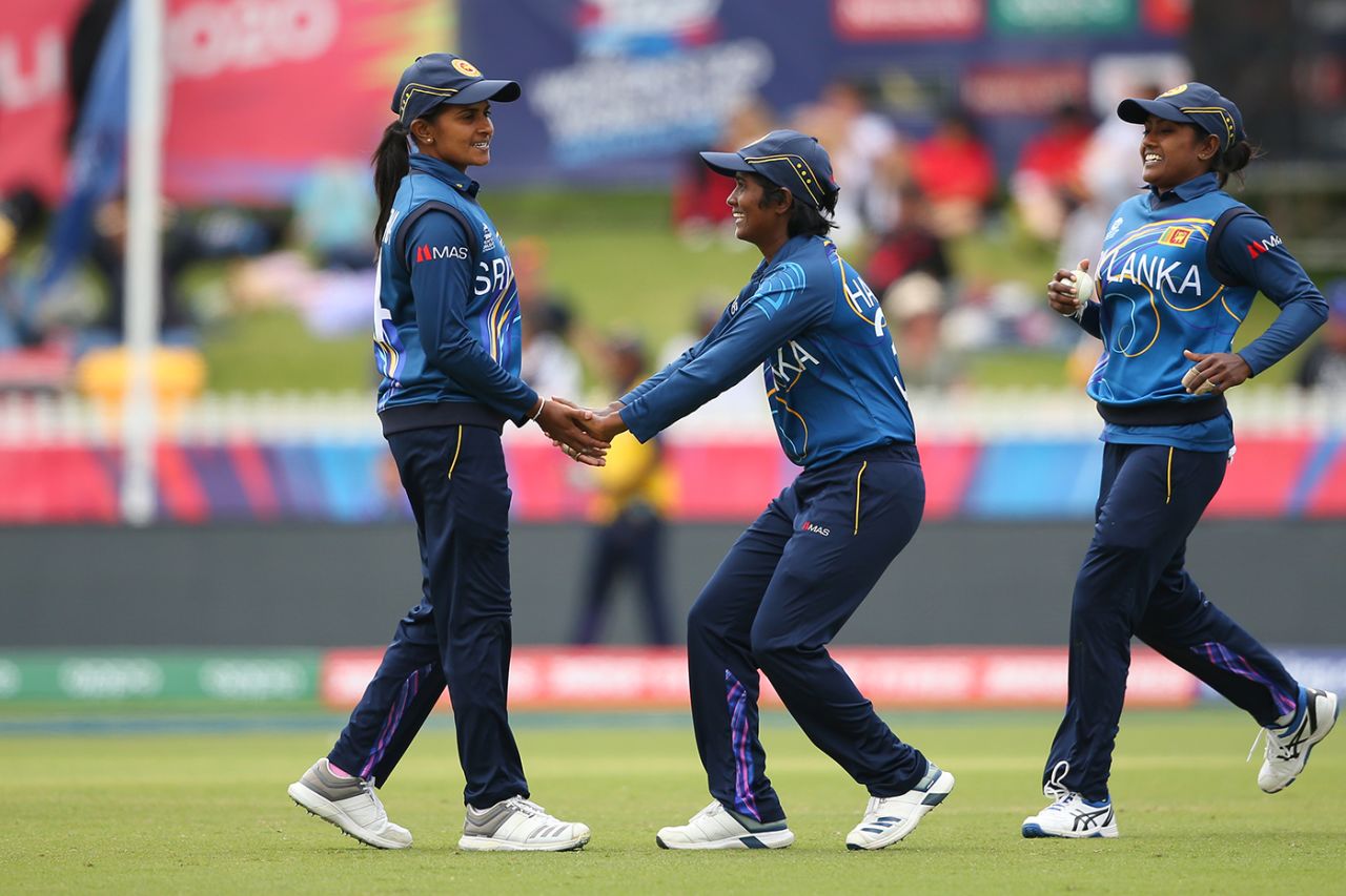 Sri Lanka celebrate a wicket, Bangladesh v Sri Lanka, Women's T20 World Cup, Group A, Melbourne, March 2, 2020