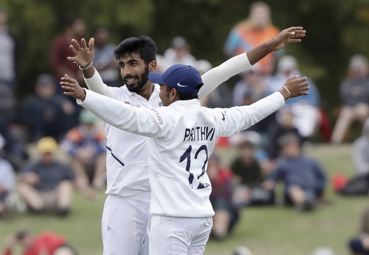 Jasprit Bumrah celebrates a final-day strike, New Zealand v India, 2nd Test, Christchurch, 3rd day, March 2, 2020