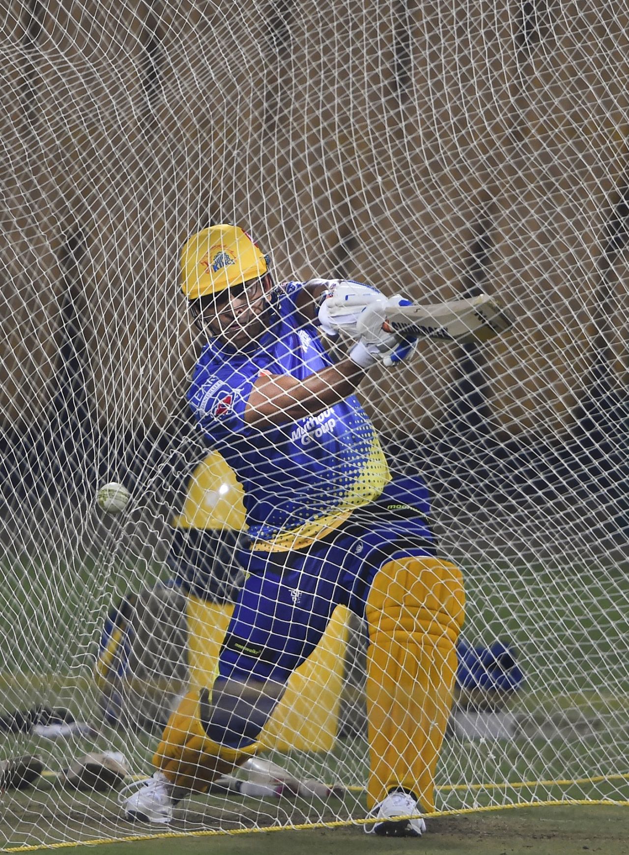 MS Dhoni hits out at the Chepauk nets, IPL 2020, Chennai, March 3, 2020