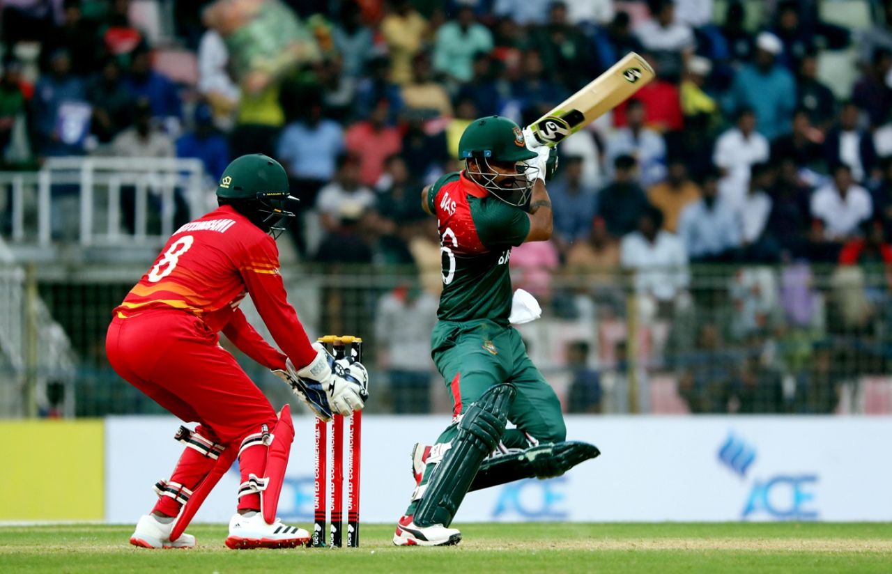 Liton Das cuts one, Bangladesh v Zimbabwe, 3rd ODI, Sylhet, March 6, 2020