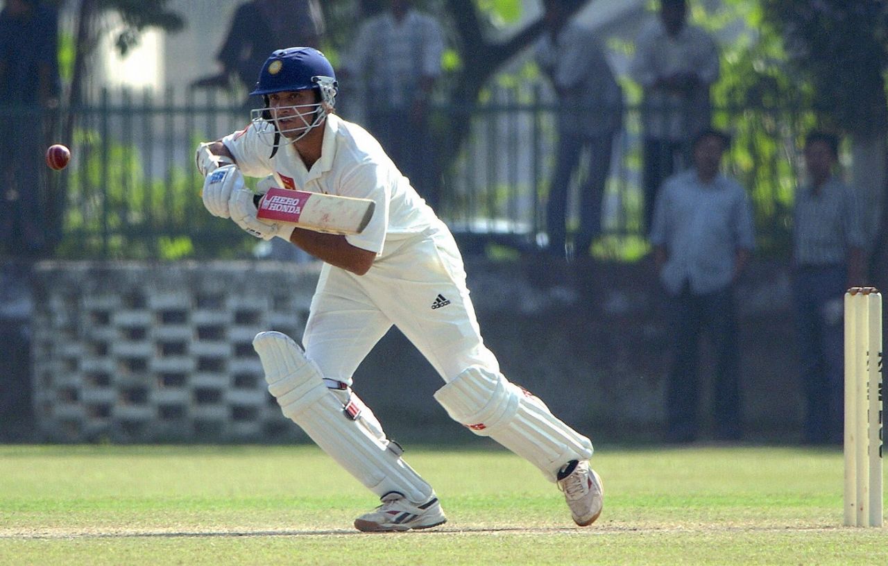 Sourav Ganguly eases the ball through the off side