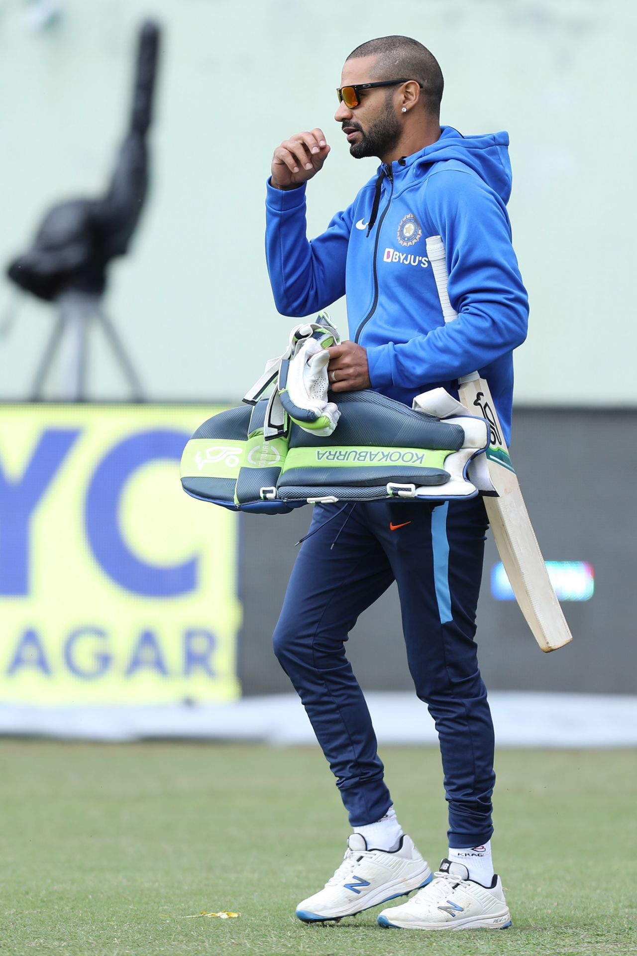 Shikhar Dhawan comes out for practice, India v South Africa, 1st ODI, Dharamsala, March 12, 2020