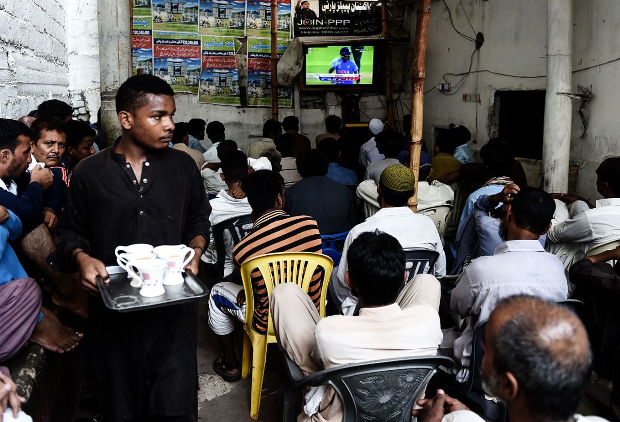 Fans in Karachi watch the India-Pakistan match, India v Pakistan, World Cup 2019, Karachi, June 16, 2019 