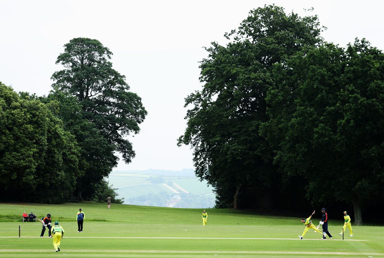 A view of the South Downs at Arundel during a T20 game, MCC v Aboriginal XI, Arundel, June 5, 2018