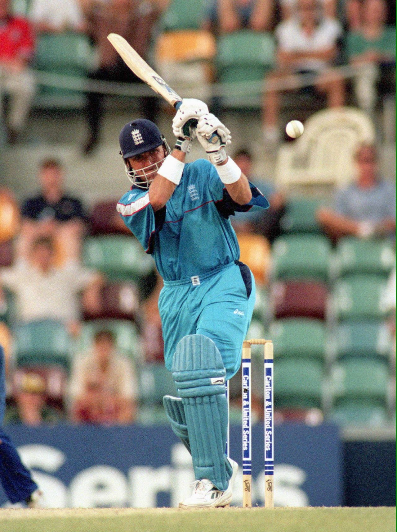 Alec Stewart goes down the ground, Brisbane, January 11, 1999