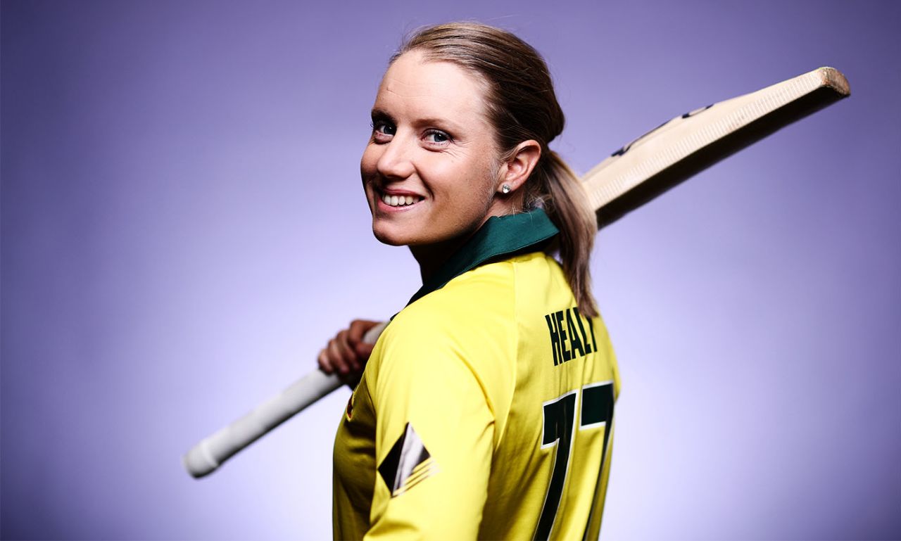 Alyssa Healy poses during a pre-Ashes photoshoot at Australia's National Cricket Centre of Excellence, Brisbane, June 15, 2019