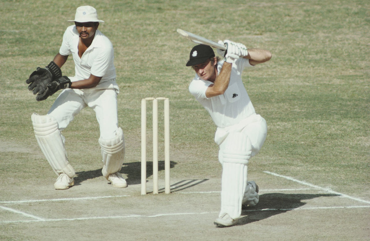 Keith Fletcher batting against South Zone, Hyderabad, December 6, 1981