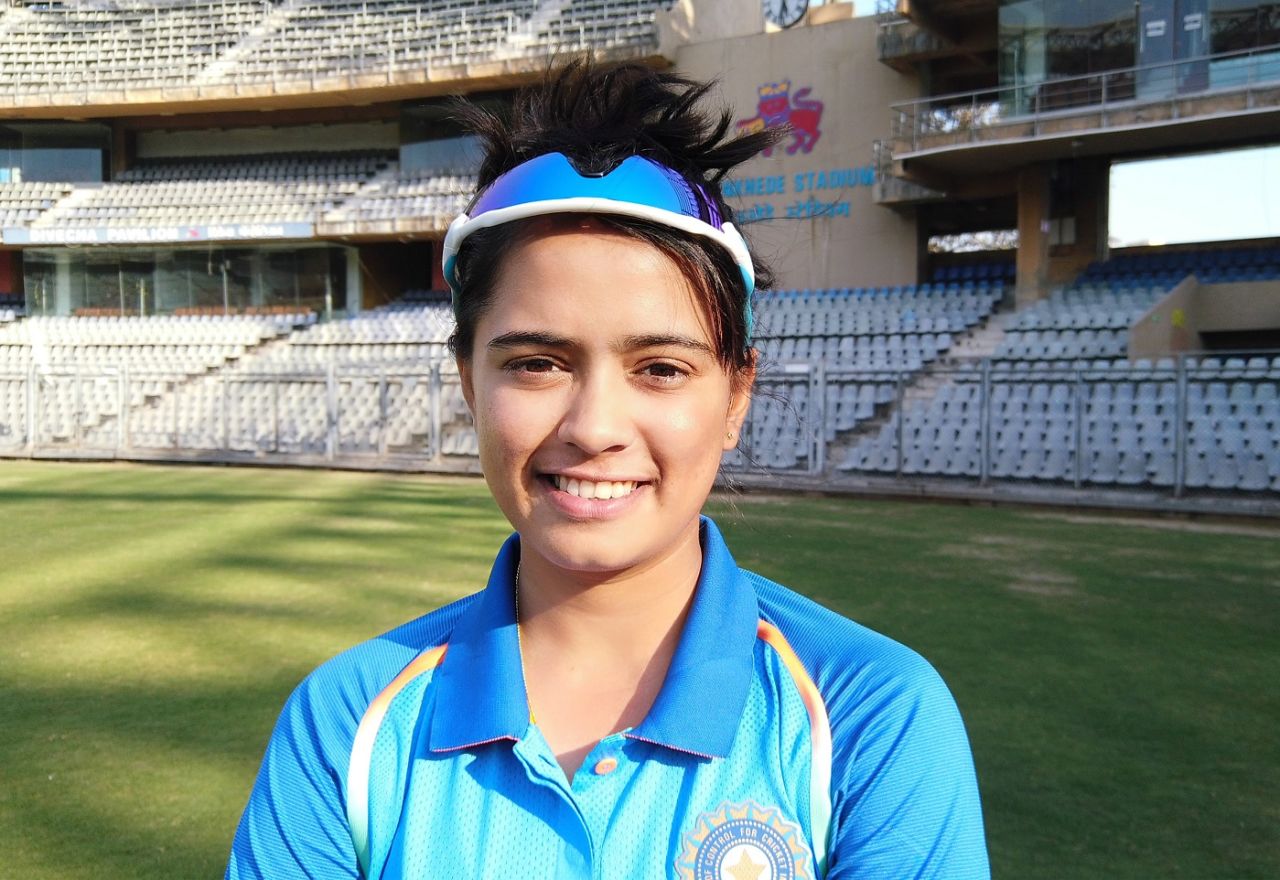 Manali Dakshini at the Wankhede Stadium, February 18, 2019