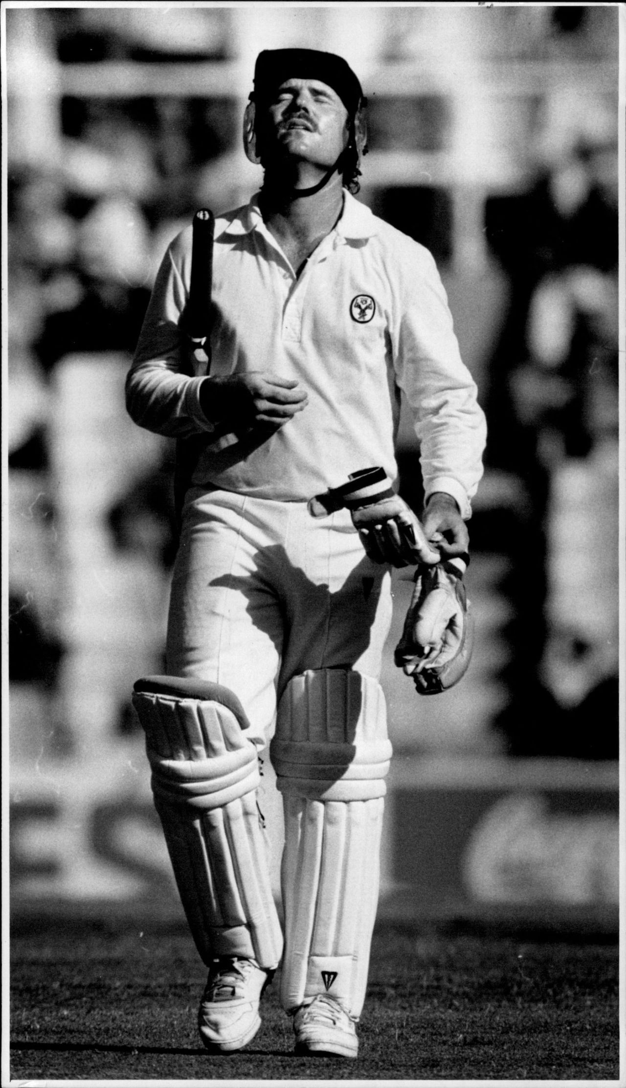 Allan Border walks back for 78, first day, third Test, Australia v England, SCG, Sydney, Australia, January 4, 1991
