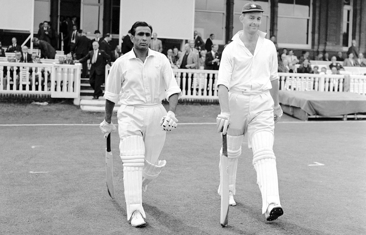 Billy Ibadulla and Bob Barber walk out to start their innings, final,Worcestershire v Warwickshire, Gillette Cup 1966, Lord's, September 3, 1966