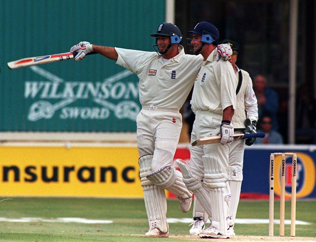 Nasser Hussain and Graham Thorpe scored hundreds, England v Australia, 1st Test, Edgbaston, 2nd day, June 6, 1997