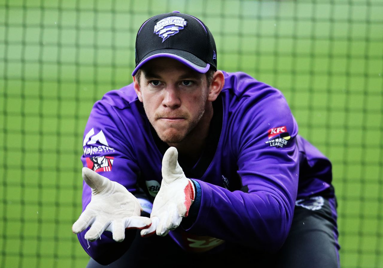 Tim Paine keeps in the nets, Big Bash League, Hobart, December 23, 2014