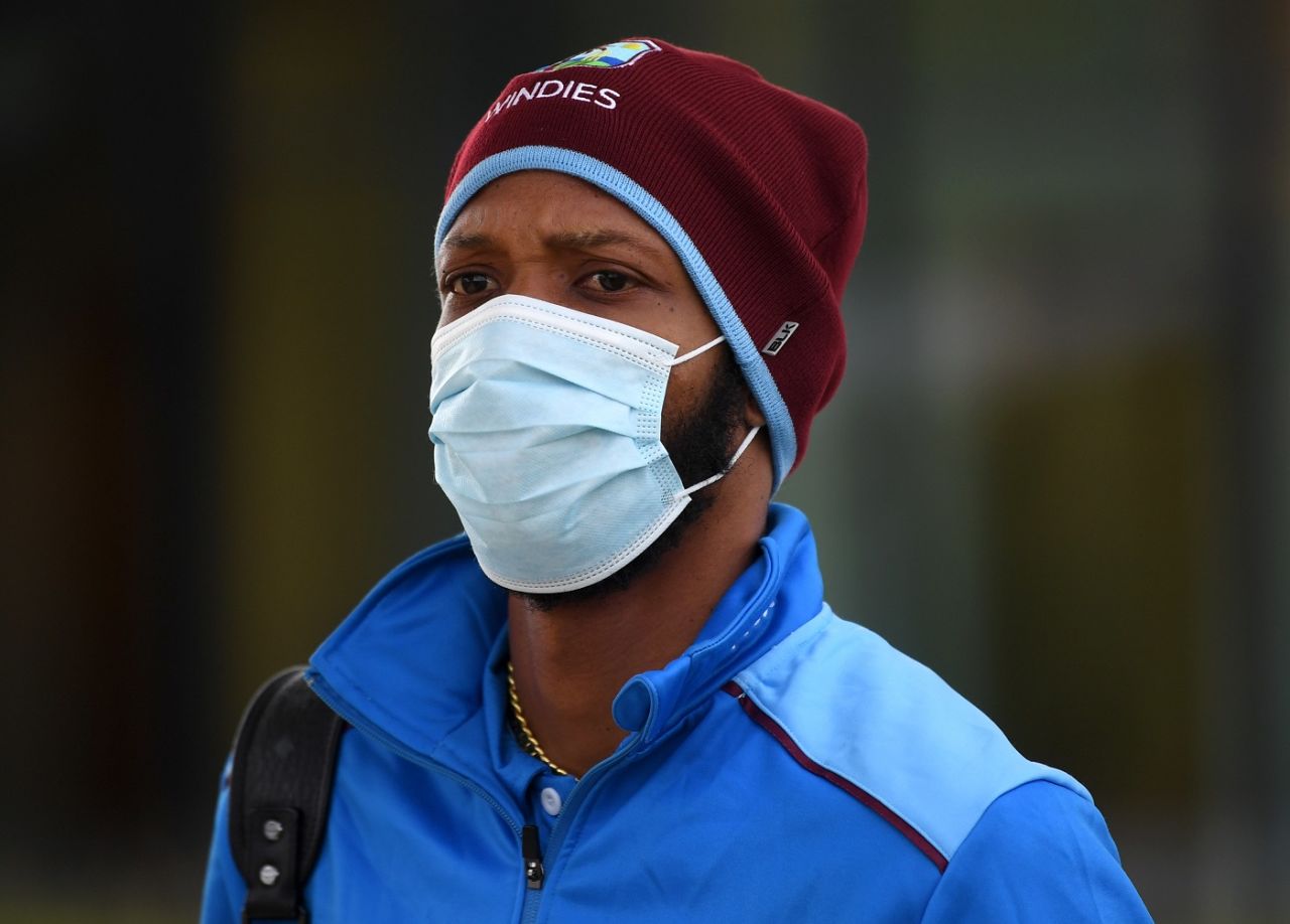 Roston Chase arrives in Manchester, Manchester, June 9, 2020