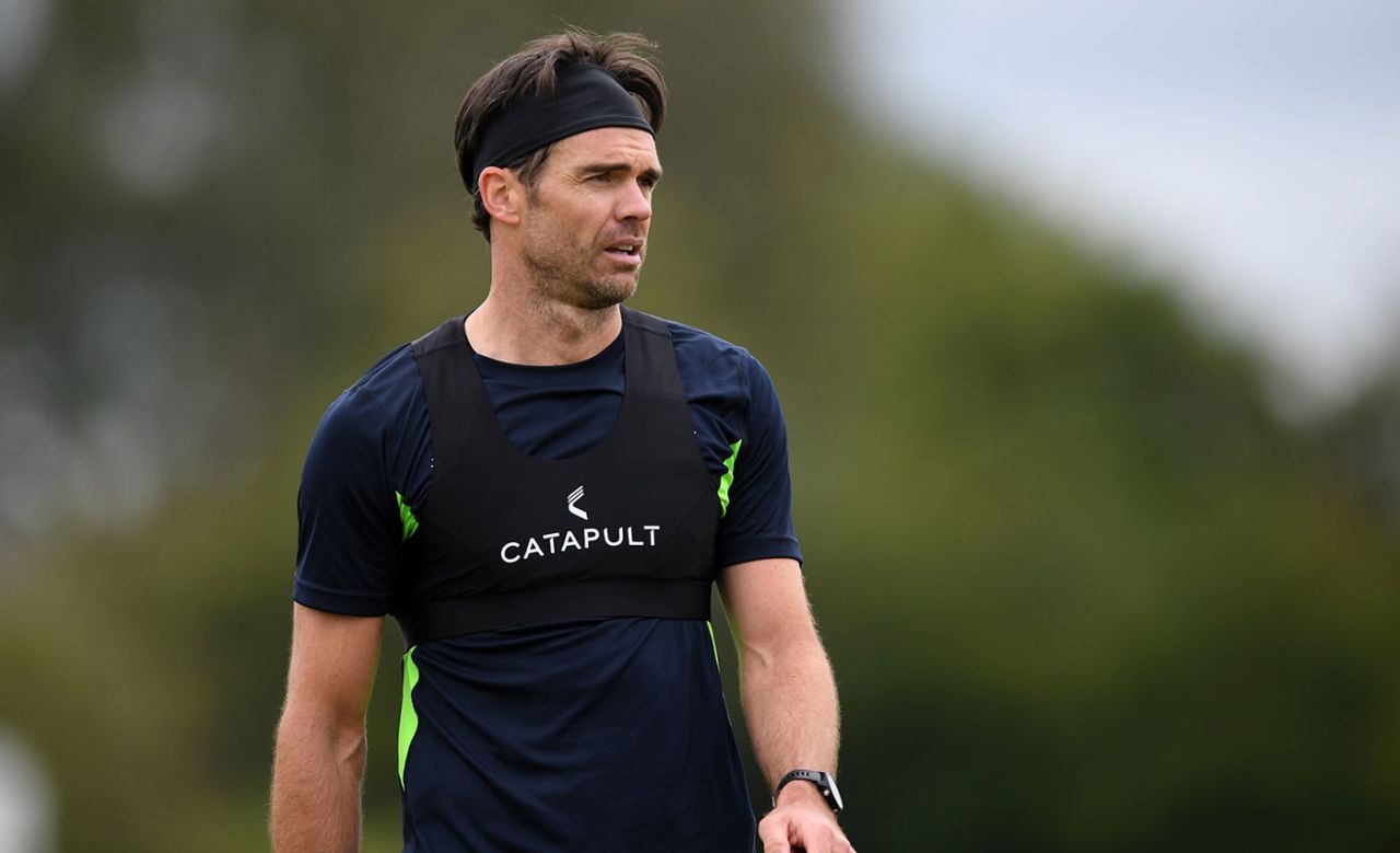 James Anderson trains in preparation for the West Indies Test series, Boughton Hall CC, Chester, June 10, 2020