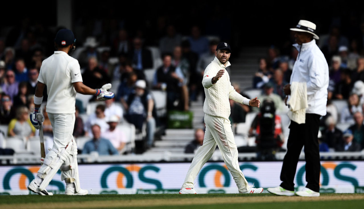 James Anderson argues with Virat Kohli, England v India, 5th Test, The Oval, 2nd day, September 8, 2018
