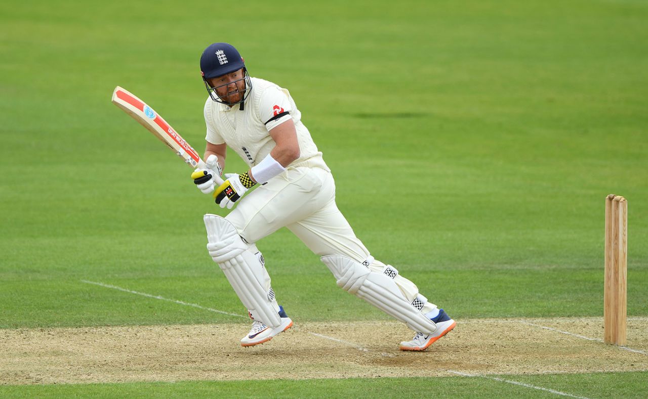 Jonny Bairstow of England hits out on day two, Team Buttler v Team Stokes, Ageas Bowl, July 2, 2020