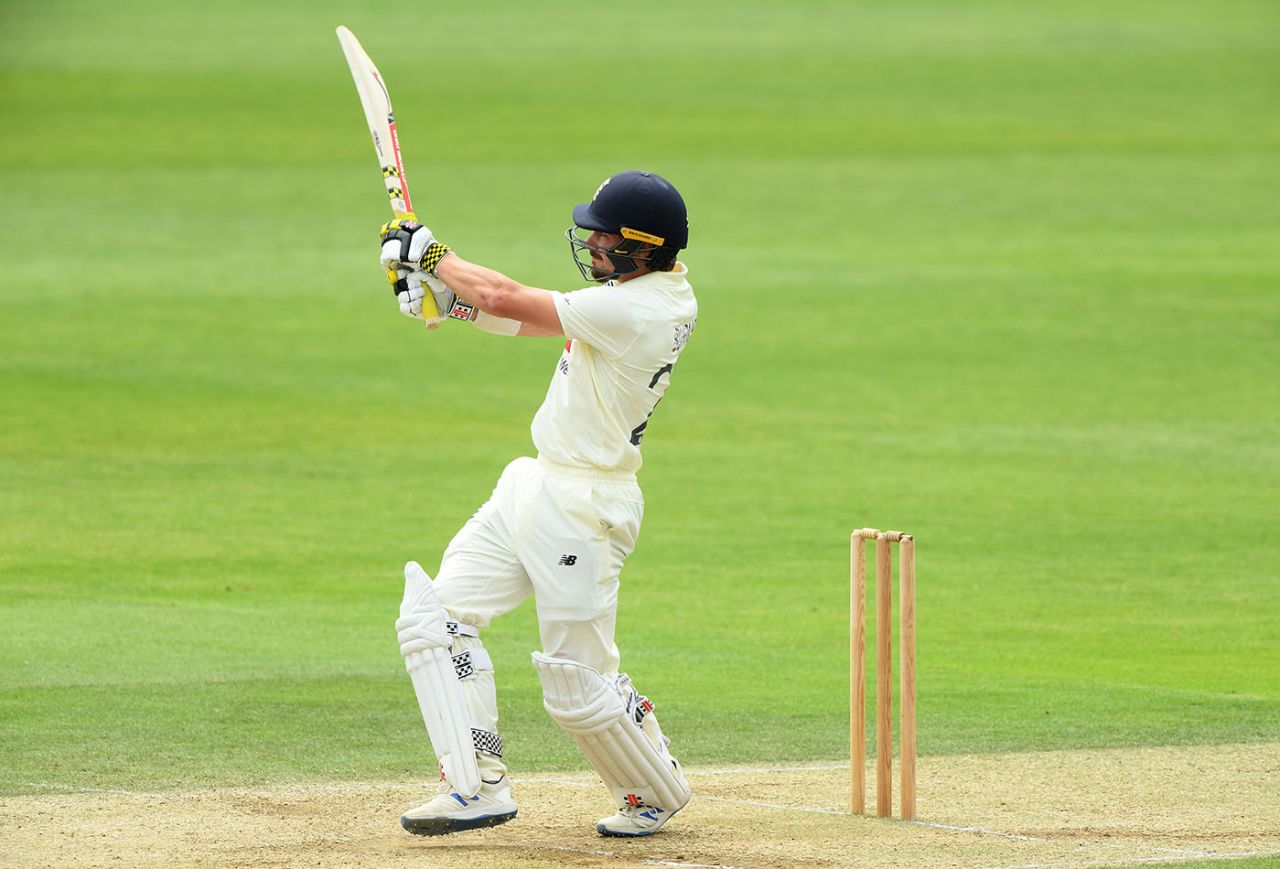 Rory Burns pulls hard, Team Stokes v Team Buttler, England intra-squad warm-up match, Day Three, Ageas Bowl, July 3, 2020