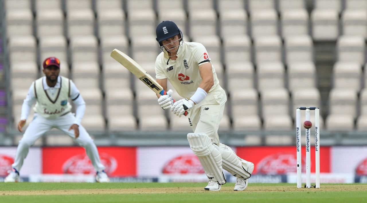 Joe Denly works one to the leg side, England v West Indies, 1st Test, day 1, Southampton, July 08, 2020